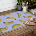 Banana Pattern - Blue Palette Outdoor Rug Gallery Image 2