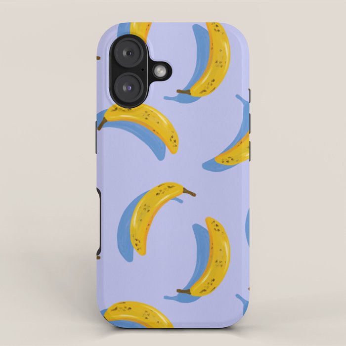 Banana Pattern - Blue Palette iPhone Case Gallery Image 1