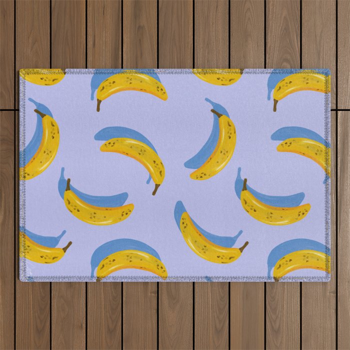 Banana Pattern - Blue Palette Outdoor Rug Gallery Image 1