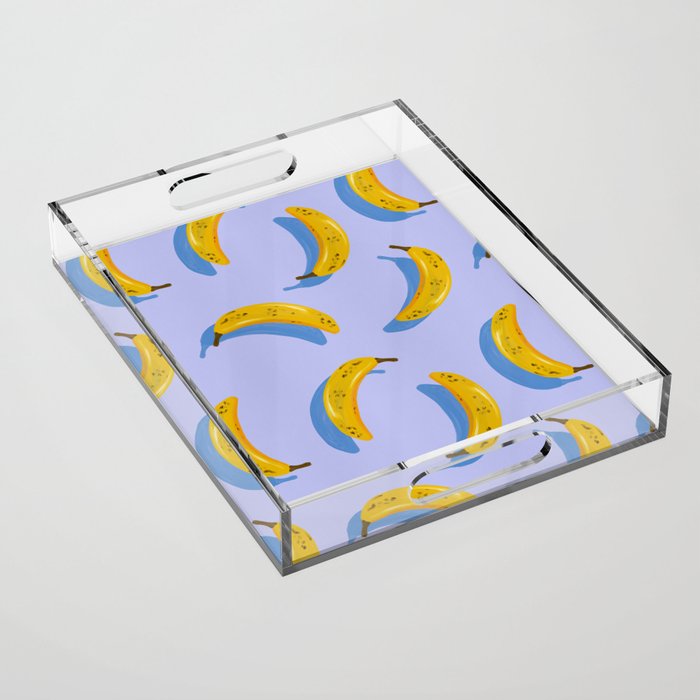 Banana Pattern - Blue Palette Acrylic Tray Gallery Image 1