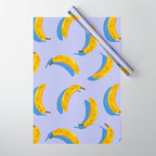 Banana Pattern - Blue Palette Wrapping Paper Gallery Image 1