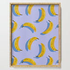 Banana Pattern - Blue Palette Serving Tray Gallery Image 1