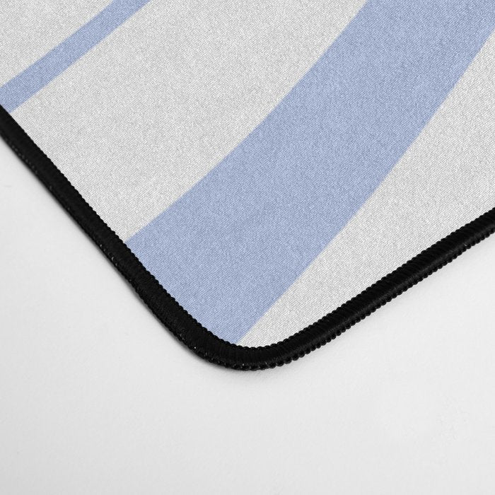 Modern Liquid Swirl Abstract Square in White and Light Blue Periwinkle  Desk Mat Gallery Image 4