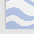 Modern Liquid Swirl Abstract Square in White and Light Blue Periwinkle  Poster Gallery Image 3