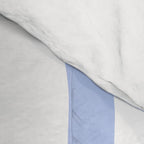 Modern Liquid Swirl Abstract Square in White and Light Blue Periwinkle  Comforter Gallery Image 4