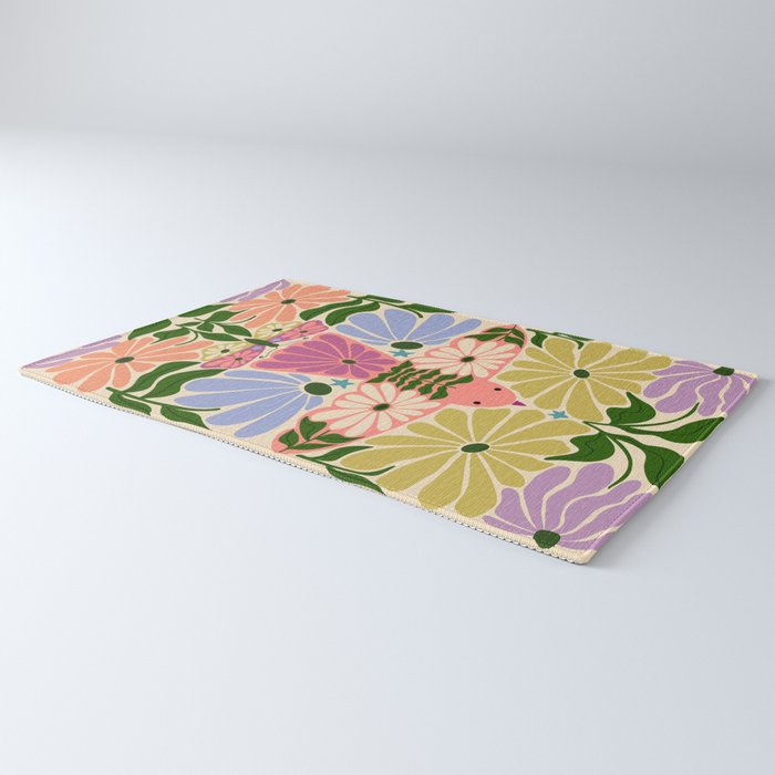 New Beginning - Floral Bird and Butterfly Rug Gallery Image 3
