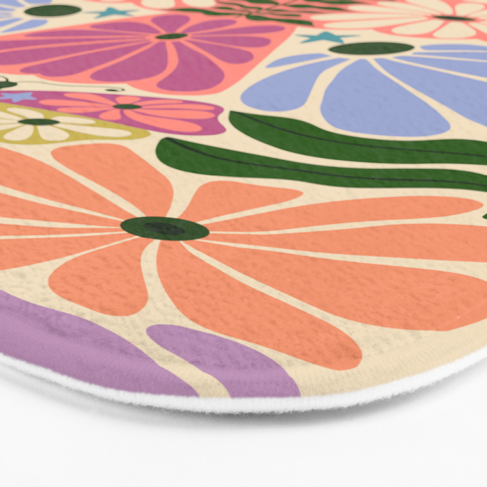 New Beginning - Floral Bird and Butterfly Bath Mat Gallery Image 3