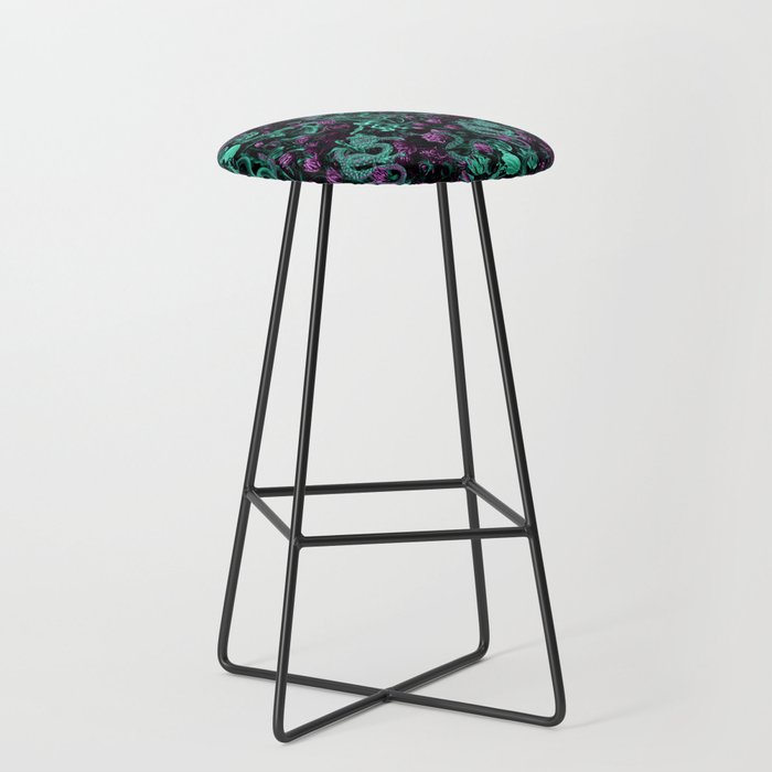 Floral and Snake Night Stool Gallery Image 1