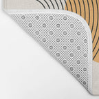 Geometric Lines in Black and Beige 29 (Rainbow and Sun Abstraction) Bath Mat Gallery Image 2