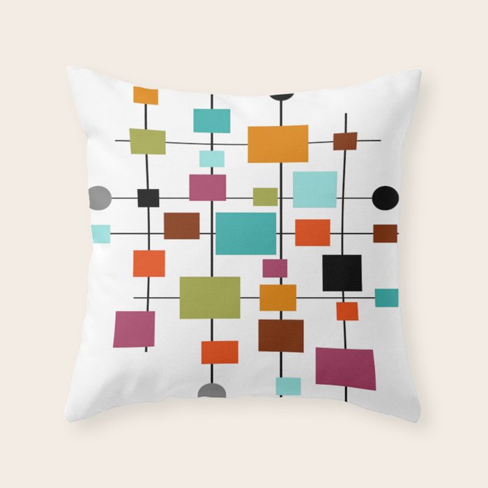 Mid-Century Modern Art 1.3.1 Throw Pillow Gallery Image 1