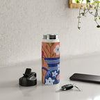 Still Life Wild Flowers Bouquet in Vase Bright colours Water Bottle Gallery Image 4