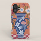 Still Life Wild Flowers Bouquet in Vase Bright colours iPhone Case Gallery Image 1