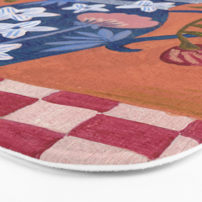 Still Life Wild Flowers Bouquet in Vase Bright colours Bath Mat Gallery Image 3