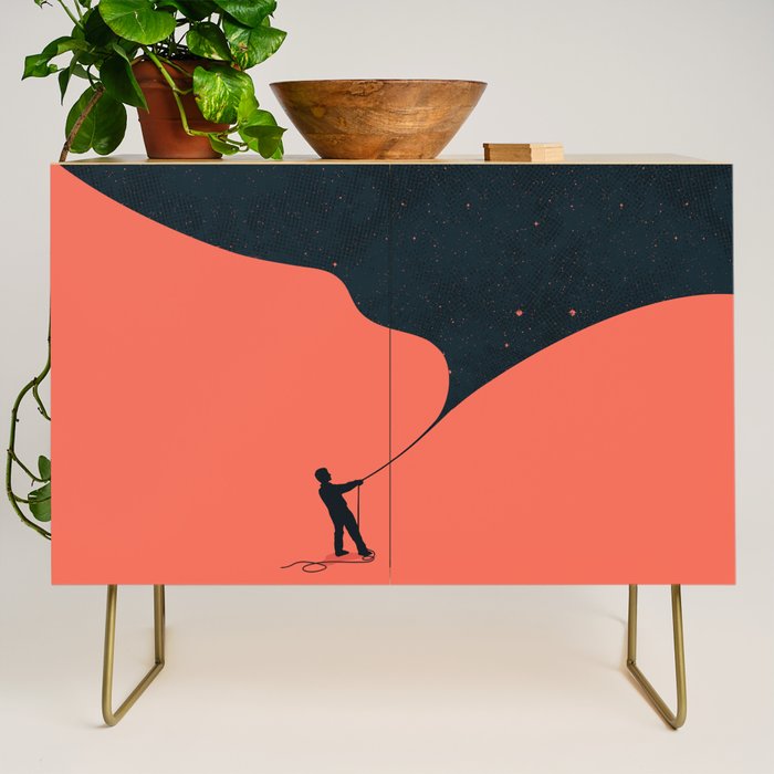 Night fills up the sky Credenza Gallery Image 1