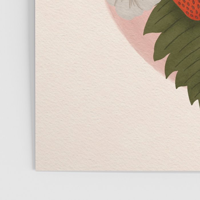 Sweet Summer Strawberries and Blossoms Poster Gallery Image 3