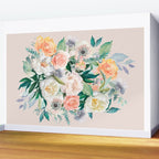 Pastel flower bouquet with roses Wall Mural Gallery Image 2