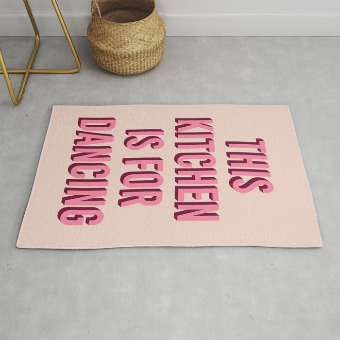 This Kitchen Is For Dancing (Pink) Rug Gallery Image 1