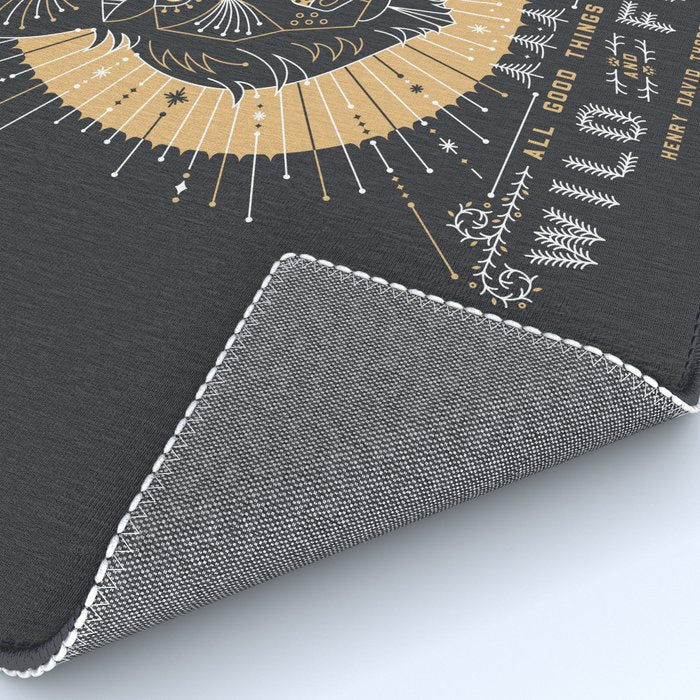 Wild & Free Wolf - Gold & Grey Rug Gallery Image 4