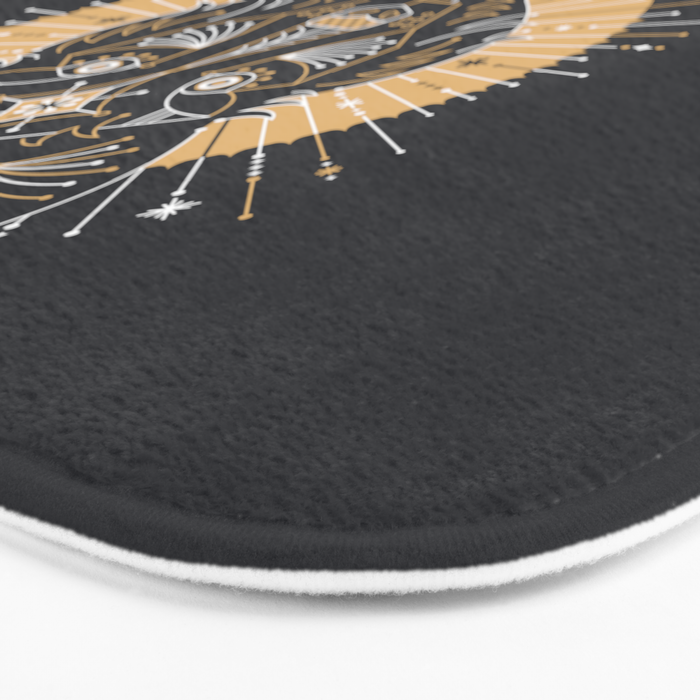 Wild & Free Wolf - Gold & Grey Bath Mat Gallery Image 3