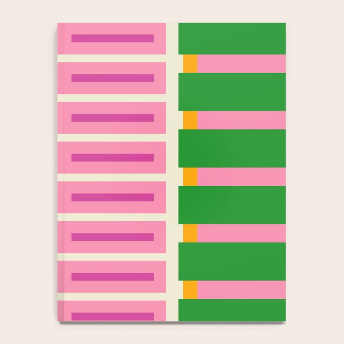 Bold and Colorful Block Stripes Pink Orange Blue Green Notebook Gallery Image 4