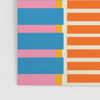 Bold and Colorful Block Stripes Pink Orange Blue Green Poster Gallery Image 3
