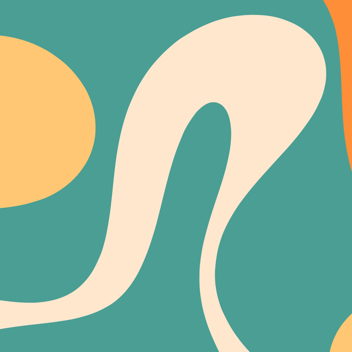 Soft Curves Retro Modern Abstract Pattern Teal Orange Yellow Coffee Mug Gallery Image 2
