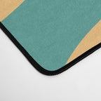 Soft Curves Retro Modern Abstract Pattern Teal Orange Yellow Desk Mat Gallery Image 4