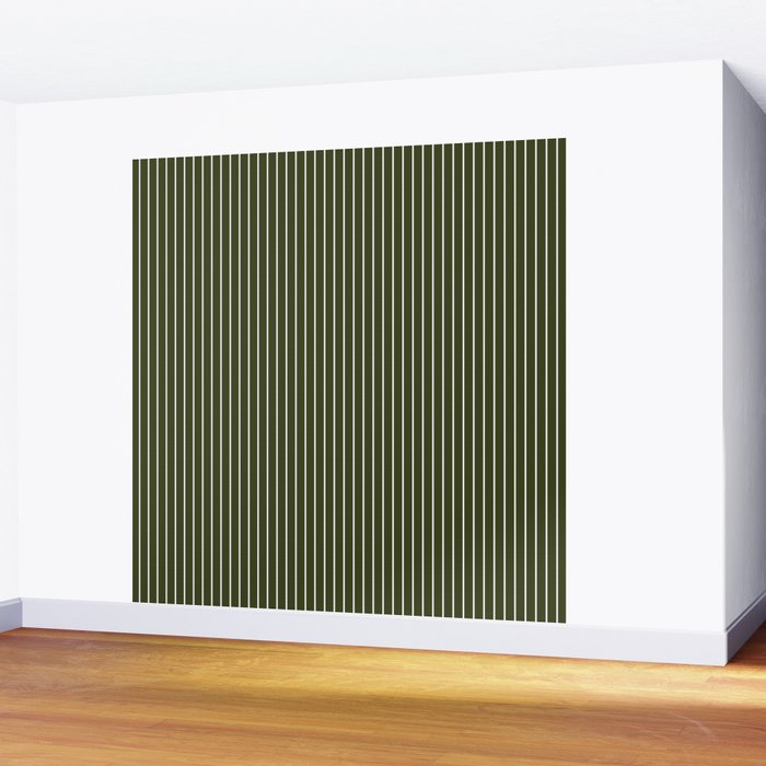Lines #6 (Olive Green) Wall Mural Gallery Image 2