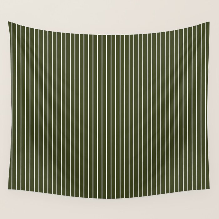 Lines #6 (Olive Green) Wall Tapestry Gallery Image 1