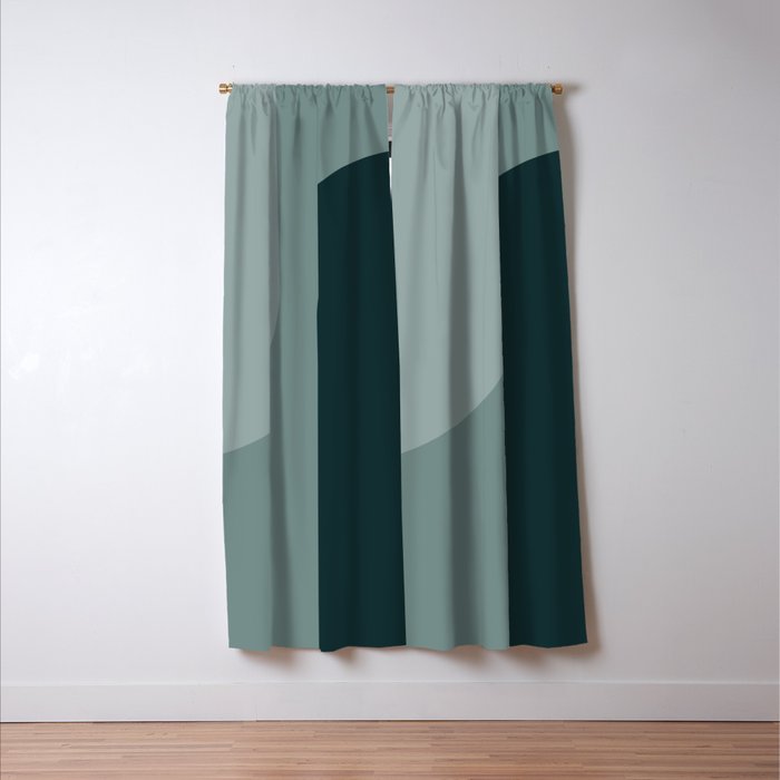 Modern Minimal Arch Abstract X Window Curtain Gallery Image 3