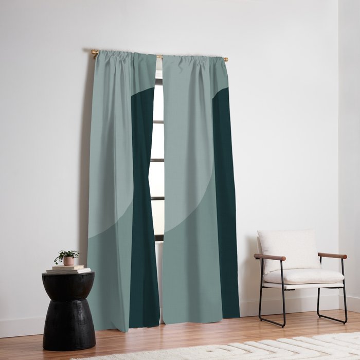 Modern Minimal Arch Abstract X Window Curtain Gallery Image 2