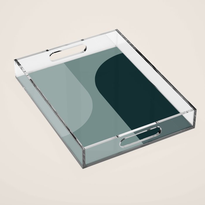 Modern Minimal Arch Abstract X Acrylic Tray Gallery Image 1