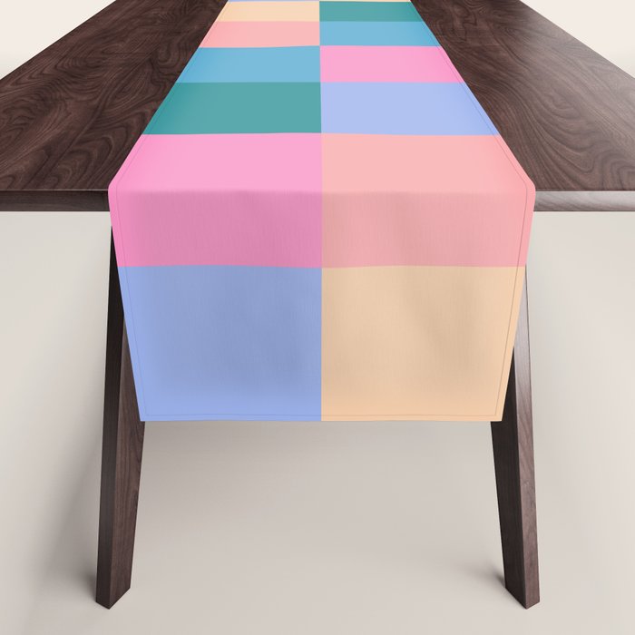 Bold Retro Checks Pattern - Large XXXI Table Runner Gallery Image 1