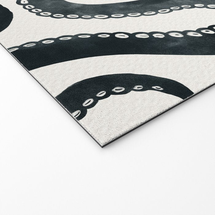 Minoan Octopus - Black Ink Welcome Mat Gallery Image 2