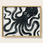 Minoan Octopus - Black Ink Serving Tray Gallery Image 1