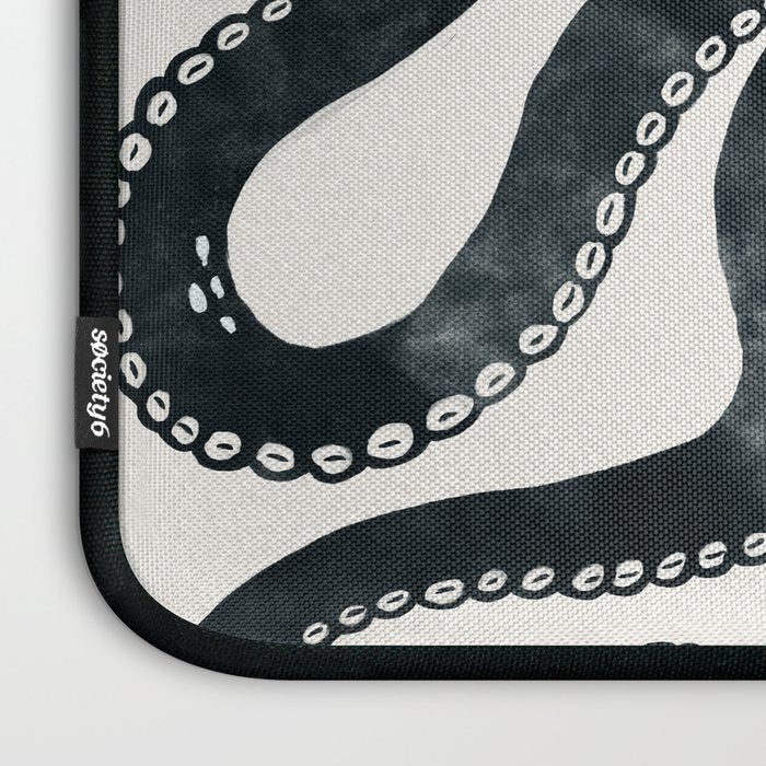 Minoan Octopus - Black Ink Laptop Sleeve Gallery Image 3