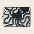 Minoan Octopus - Black Ink Laptop Sleeve Gallery Image 1