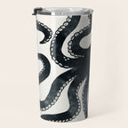Minoan Octopus - Black Ink Travel Mug Gallery Image 3