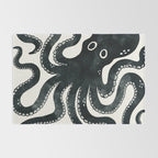 Minoan Octopus - Black Ink Rug Gallery Image 2