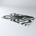Minoan Octopus - Black Ink Rug Gallery Image 3