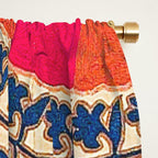 Antique Uzbekistan Kermina Suzani Red Orange Blue kilim Window Curtain Gallery Image 2