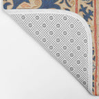 Antique Uzbekistan Kermina Suzani Red Orange Blue kilim Bath Mat Gallery Image 2