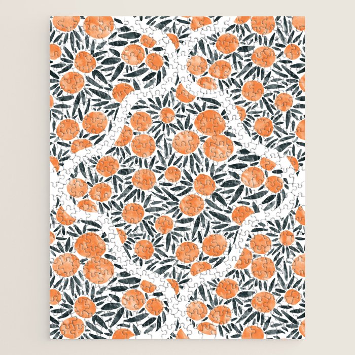 Tangerine Lattice Dreams Jigsaw Puzzle Gallery Image 1