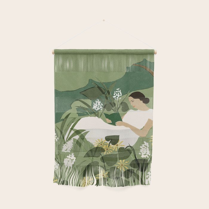 Books, Spring, Flowers Wall Hanging Gallery Image 1