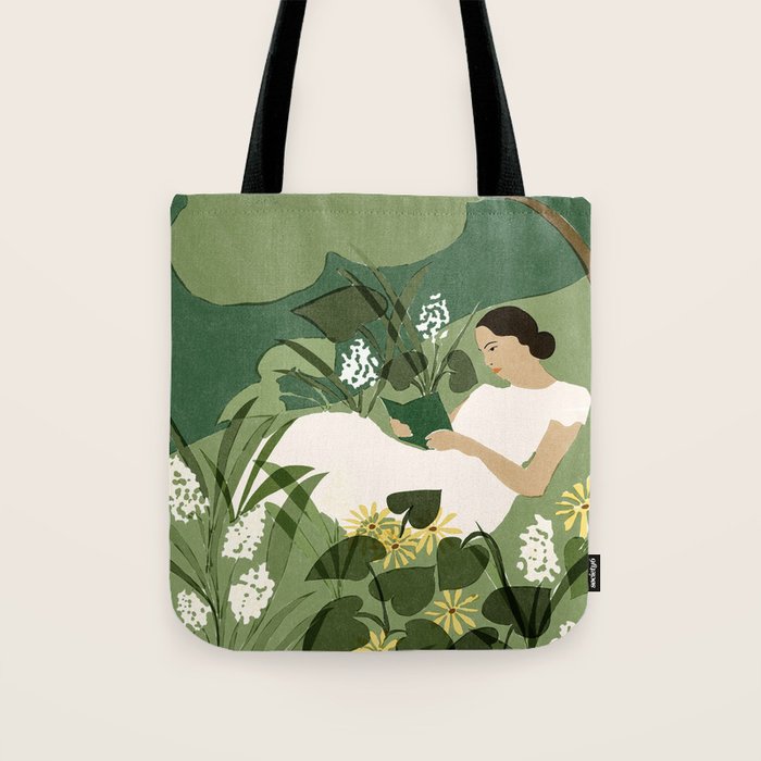 Books, Spring, Flowers Tote Bag Gallery Image 1