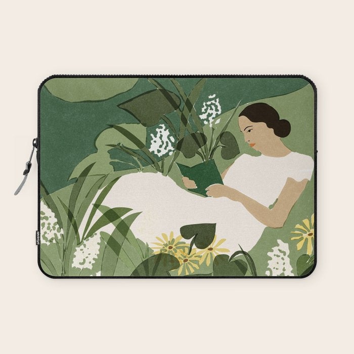 Books, Spring, Flowers Laptop Sleeve Gallery Image 1