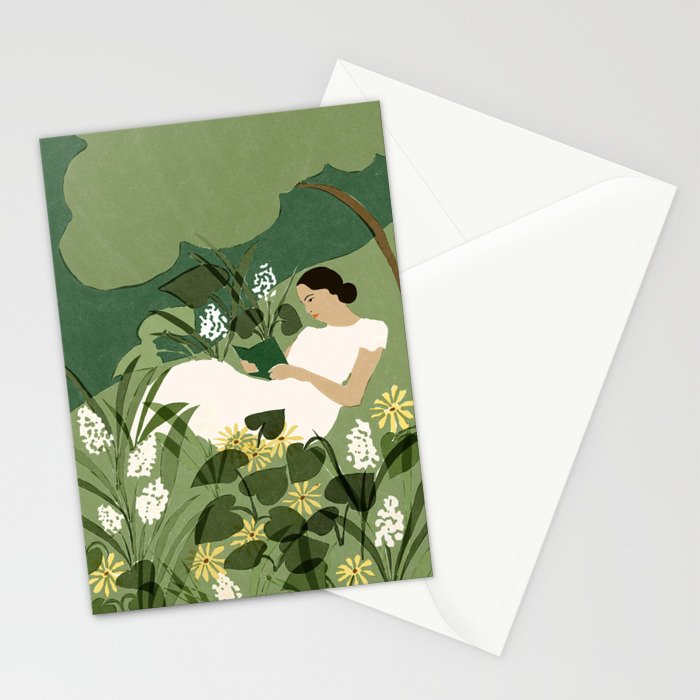 Books, Spring, Flowers Stationery Card Gallery Image 2