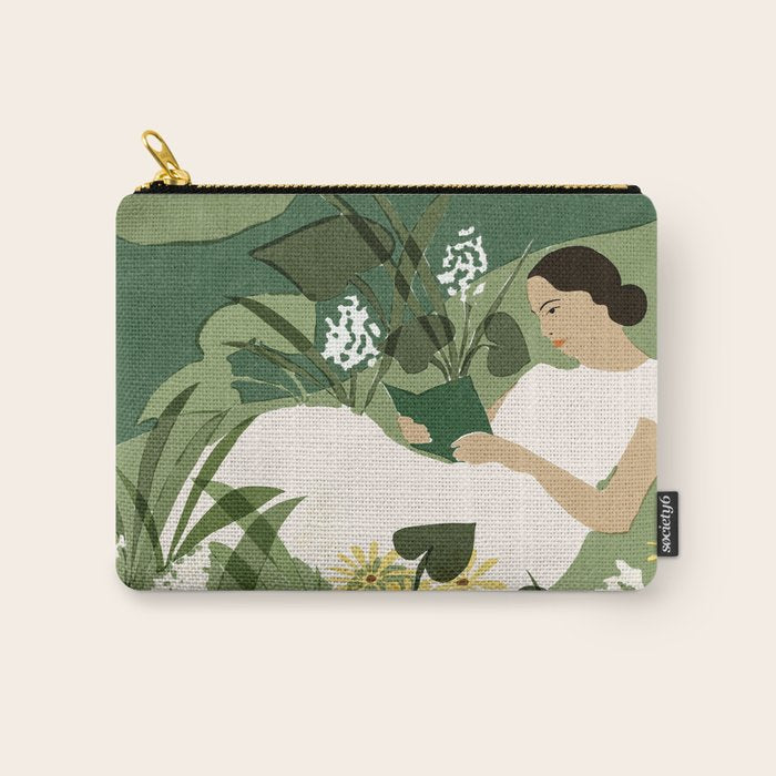 Books, Spring, Flowers Carry All Pouch Gallery Image 1