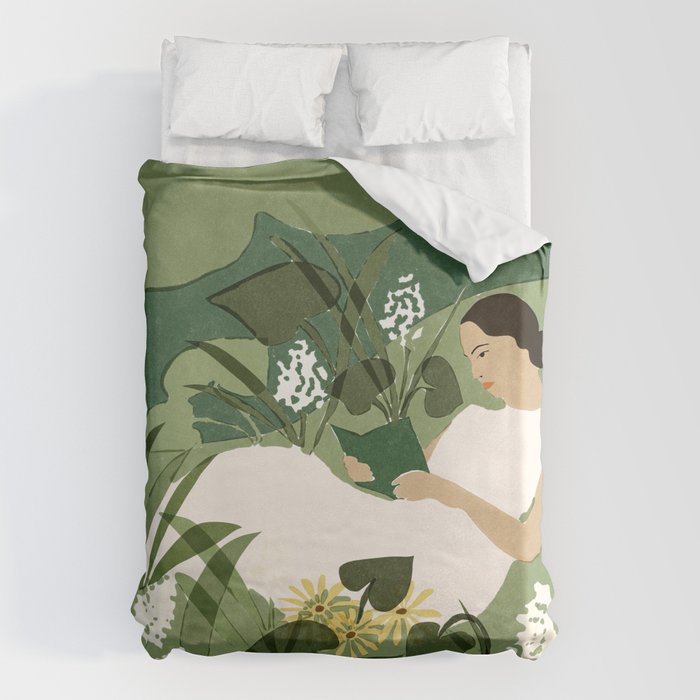 Books, Spring, Flowers Duvet Cover Gallery Image 6