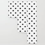 Black and White Swiss Cross Pattern Wallpaper Gallery Image 3